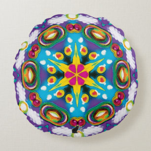 Confection Kaleidoscope Round Cushion