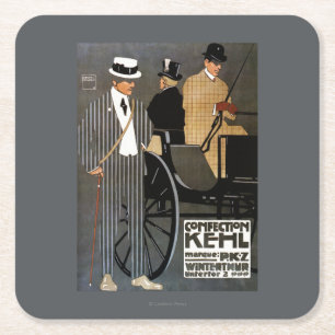 Confection Kehl Gentlemen Clothing Square Paper Coaster