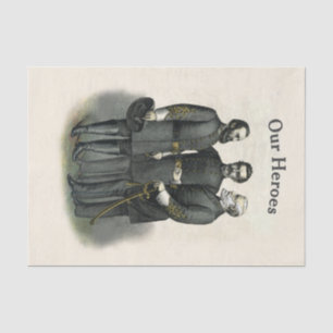 Confederacy Civil War Heroes Tissue Paper