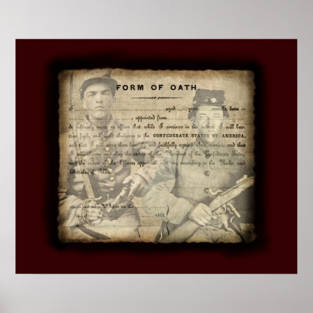 Confederate Service Oath Poster (Front)