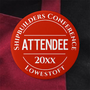 Conference Attendee Badge Button