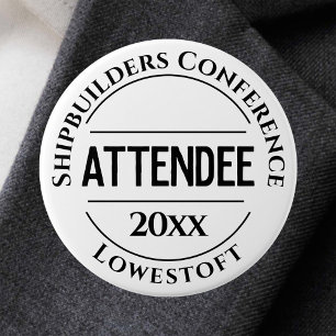 Conference Attendee Badge Button