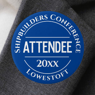 Conference Attendee Badge Button