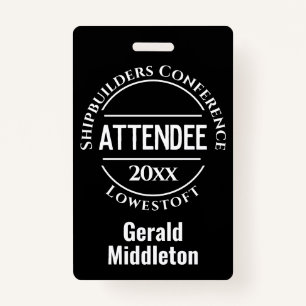 Conference Attendee Badge ID Badge