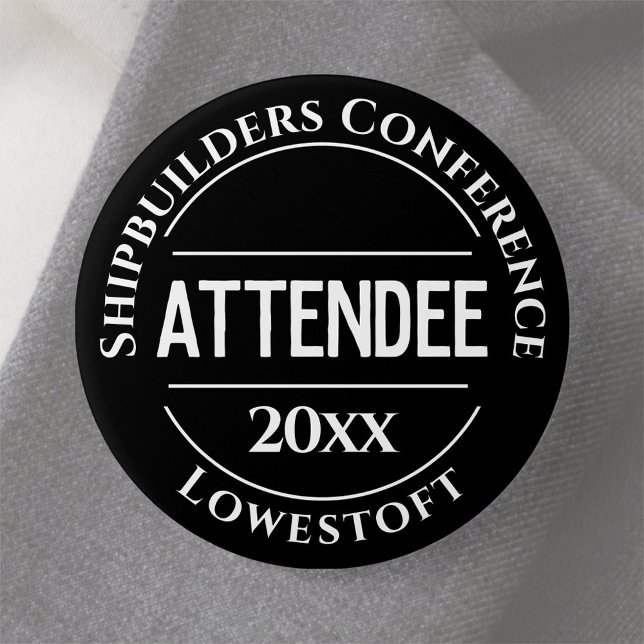 Conference Attendee Delegate Button Badge (Creator Uploaded)
