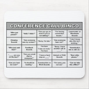 Conference Call Bingo Mousepad