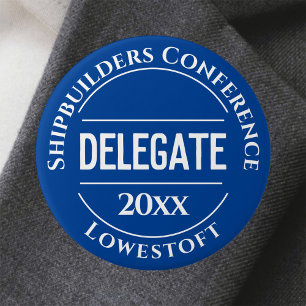 Conference Delegate Badge Button