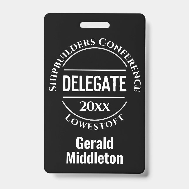 Conference Delegate Badge ID Badge (Front)