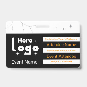Conference id badge template