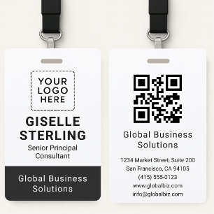Conference ID Card QR Code Name Tag Business Badge