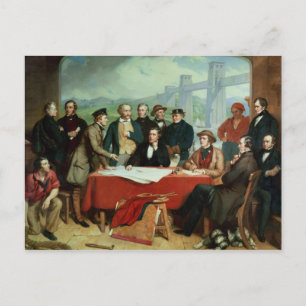 Conference of Engineers at Britannia Bridge Postcard