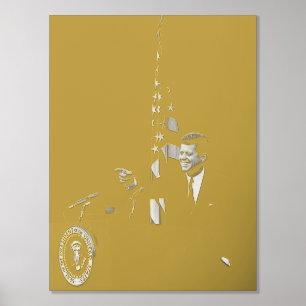 Conference of John Kennedy 35th US President Foil Prints