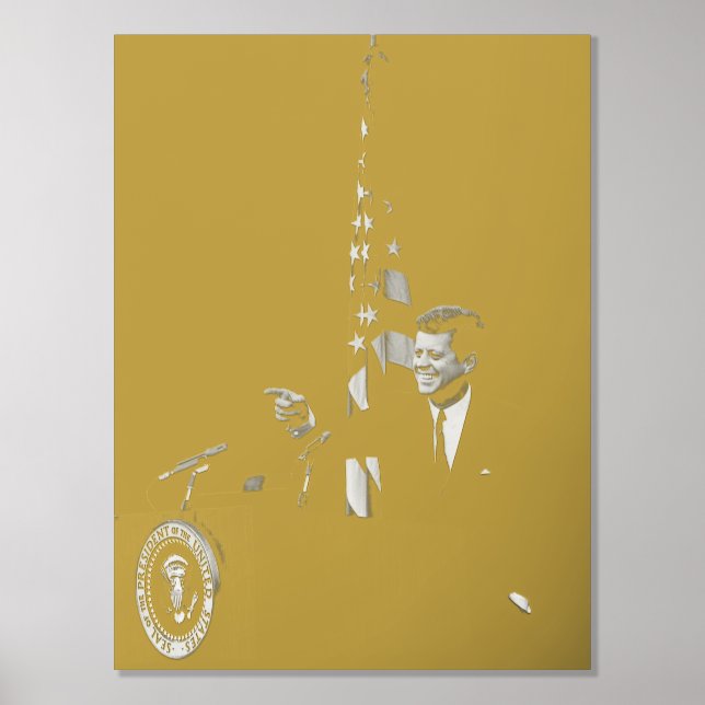 Conference of John Kennedy 35th US President  Foil Prints (Front)