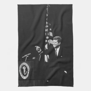 Conference of John Kennedy 35th US President Tea Towel