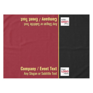 Conference or Trade Show DIY Red & Black Brand Tablecloth