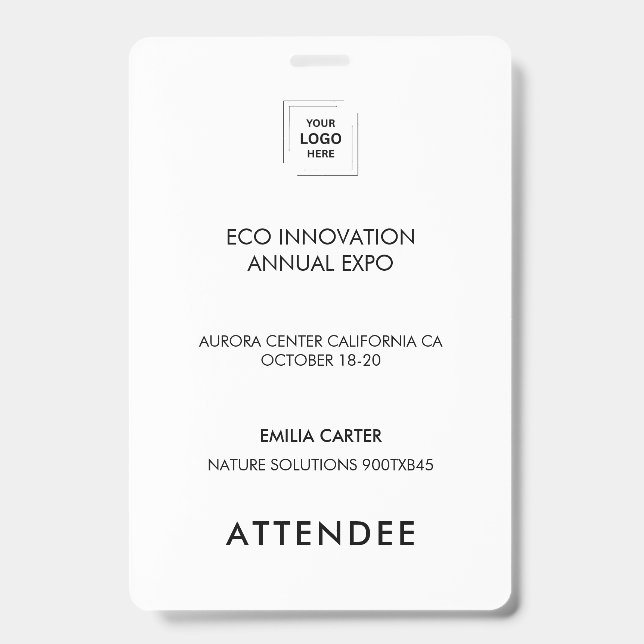Conference QR Schedule Event Access Design ID Badge (Front)