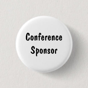 Conference Sponsor 3 Cm Round Badge