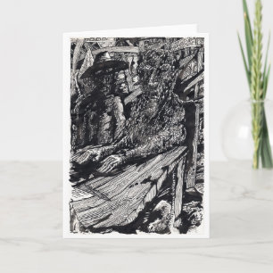 "Confess!" India ink Card