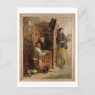 Confession, 1862 (oil on canvas) postcard