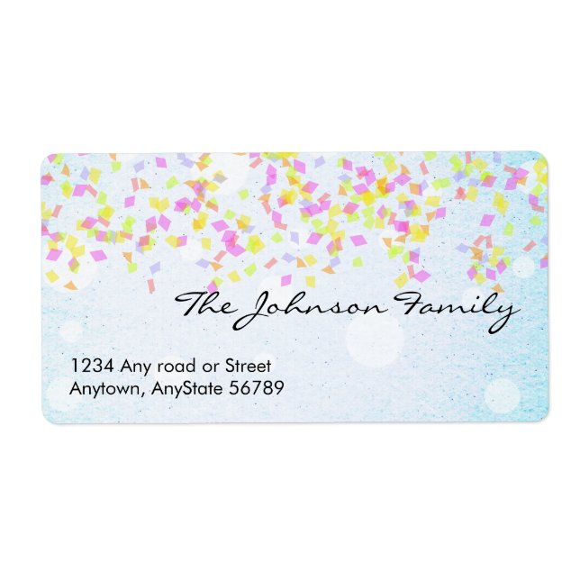 Confetti Address Label (Front)