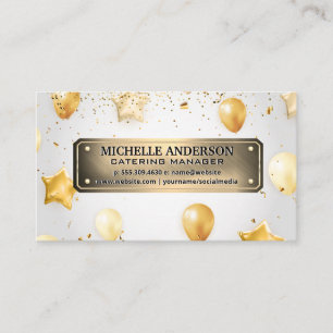 Confetti and Balloons   Events Business Card