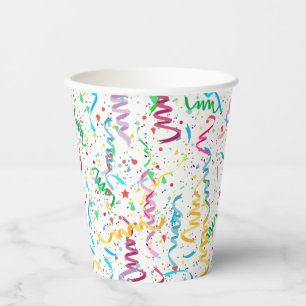 Confetti and Streamers Celebration Party Event Paper Cups