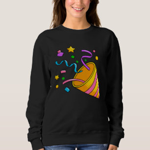 Confetti Artwork Celebrating a Party Sweatshirt