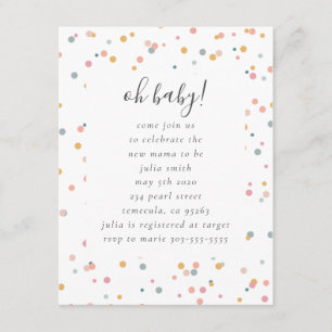 Confetti Baby Shower Invitation