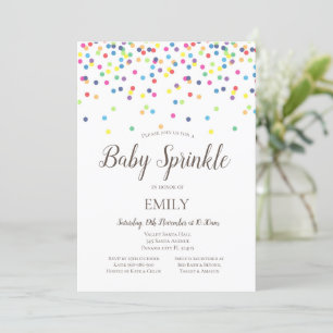 Confetti Baby Sprinkle Invitation - Baby Shower