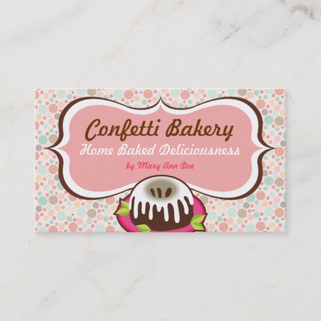 Confetti Bakery Business Cards (Front)