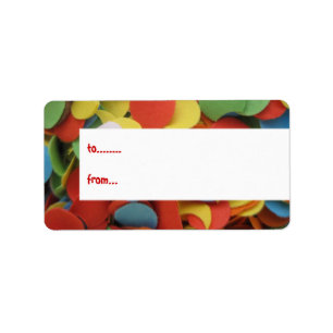 Confetti birthday gift tags