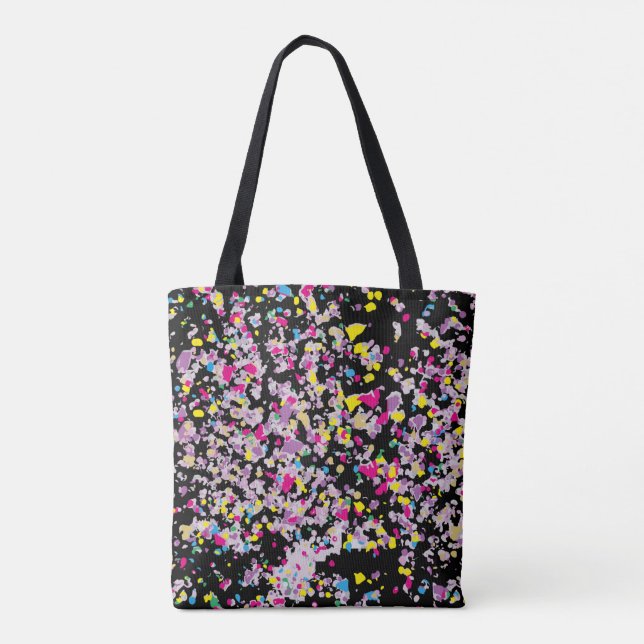 Confetti Black Tote Bag (Back)