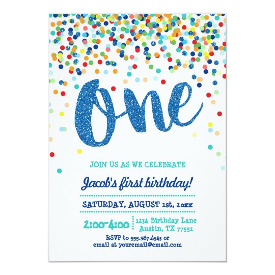 Glitter 1St Birthday Invitations 1