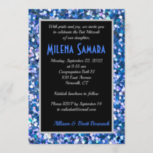 Confetti Blue Invitation