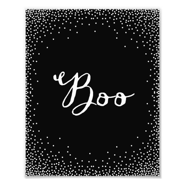 Confetti Boo | Halloween Art Print (Front)