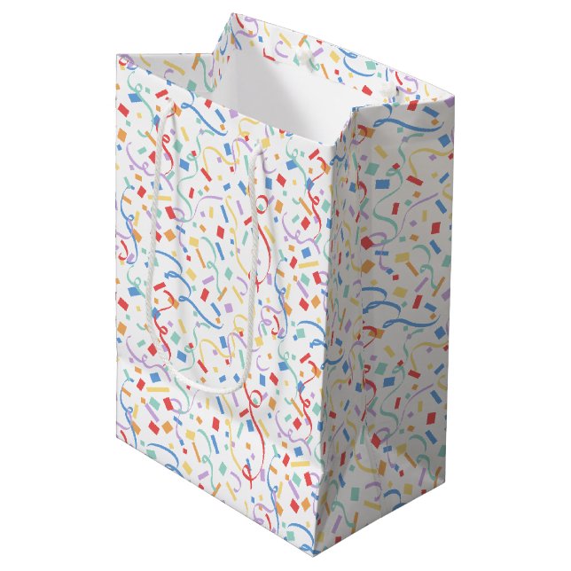Confetti Brights (Surprise) Medium Gift Bag (Front Angled)