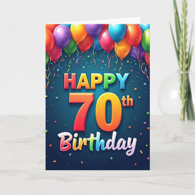 Confetti Burst Birthday Card (Front)