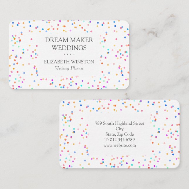 Confetti Business Card (Front/Back)