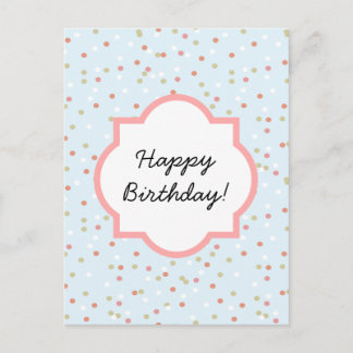 Confetti Cake • Blue Buttercream Frosting Postcard