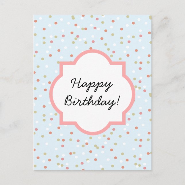 Confetti Cake • Blue Buttercream Frosting Postcard (Front)