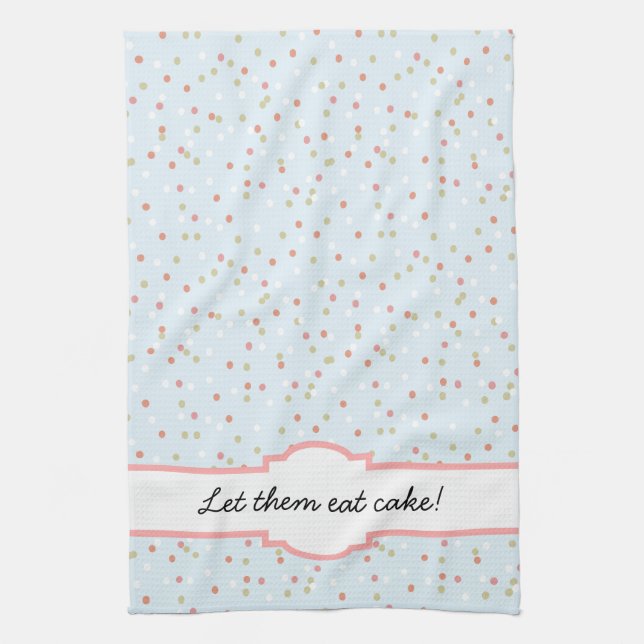 Confetti Cake • Blue Buttercream Frosting Tea Towel (Vertical)