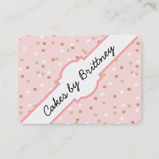 Confetti Cake • Pink Buttercream Frosting Business Card