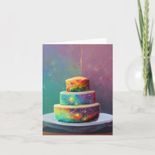 Confetti Cake Space Card