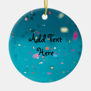 Confetti Celebration Background Ceramic Ornament