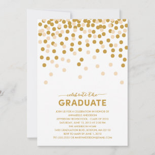 Confetti Celebration Graduation Invitation
