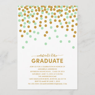 Confetti Celebration Graduation Invitation