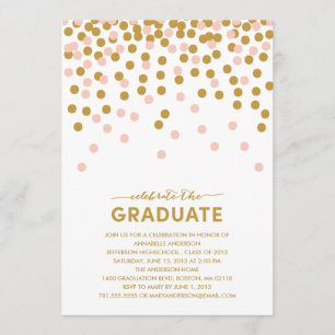 Confetti Celebration Graduation Invitation