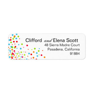 Confetti Celebration - multicolor Return Address Label