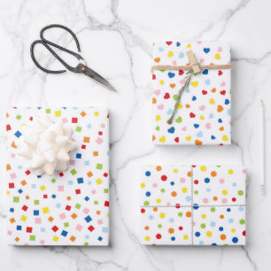 Confetti Celebration  Wrapping Paper Sheet