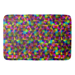 Confetti Chaos: A Burst of Colorful Paper Fragment Bath Mat